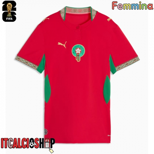 Marocco Prima Maglia Femmina Mondiali 2026 Manica Corta